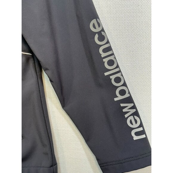 New Balance Womens Hooded Jacket M Gray Polyester Stetch Zip Pockets - Picture 3 of 15